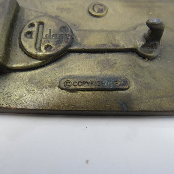 Vintage Brass Belt Buckle with CB Logo adenzy Denver 1978 - Picture 5 of 7